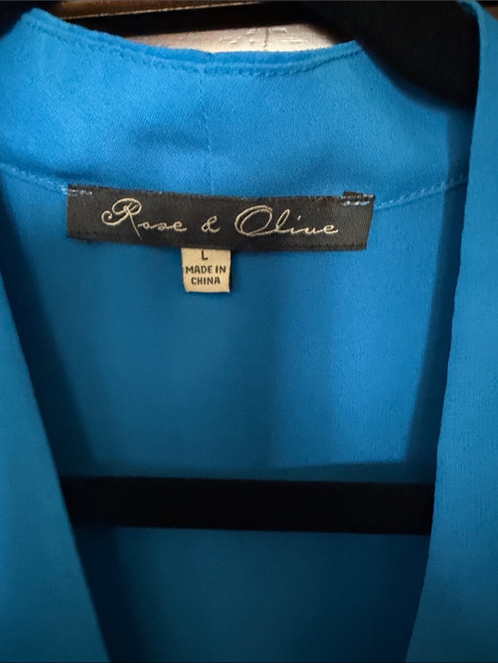 Rose & Olive V-Neck Sleeveless Camisole in Cobalt Blue - Picture 3 of 3